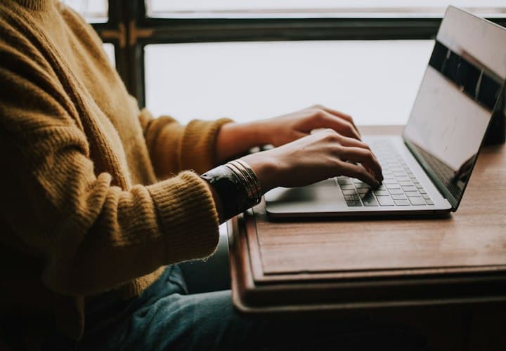 Developer working on a fast-loading website
